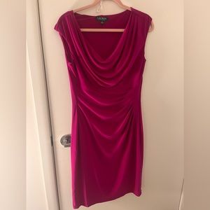 Ralph Lauren size 12 violet dress, scoop neck